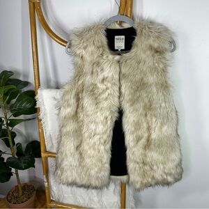 Zara Faux Fur Vest sz M